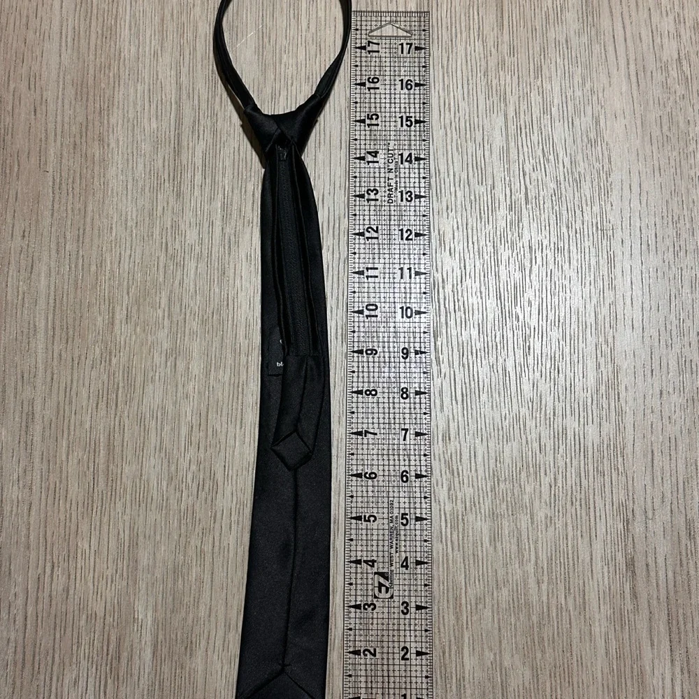 Black N Bianco Slim Black Neck Tie - Classic Solid (2” wide)